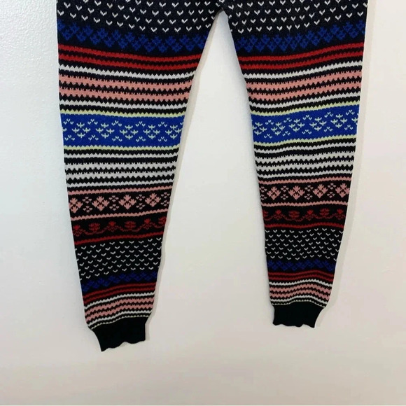 American Eagle Knit Joggers Woman Medum  Drawstring Fair Isle  Colorful  Stretch - Picture 7 of 13
